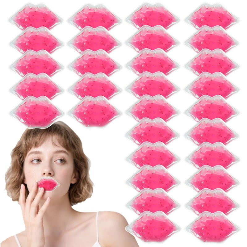 Lip Masks Lip Shape Gel Ice Pack Gel Ice Pack for Lip Filler After Care Reusable Hot Compress Lip Care Pad for Reduce Swelling30 pcs